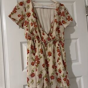 Petal & Pup Floral V-Neck Romper
